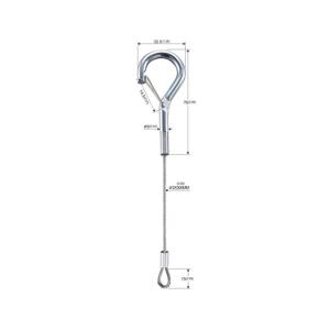 Wholesale Steel Cable Lifting Slings 32.5*76mm Die Cast Hook Fitting YW86544 from china suppliers