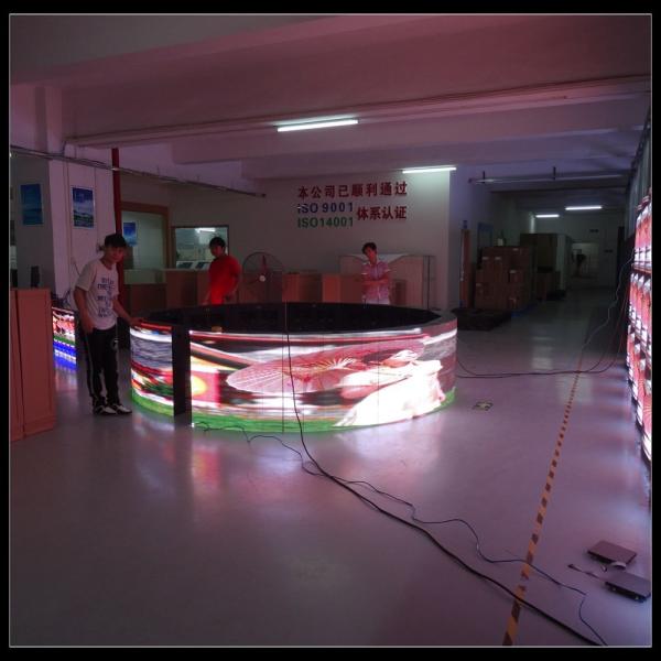 Curved Billboard Advertising LED Display Screen , 6500 Nits Full Color Video