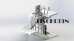 Supermarket Shopping Mall Wheelchair Lift With Curcled Guide Rail Track For Home