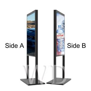 Wholesale Floor Stand Adjustable Length 2500cd/M² Advertising Kiosk Display Dual Screens from china suppliers
