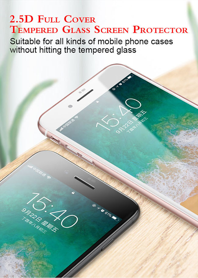2.5D Full Cover 9H iPhone Glass Screen Protector