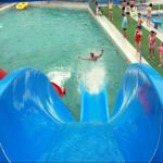 Indoor / Outdoor Fiberglass Water Slides Games For Kids / Family Holiday Resort