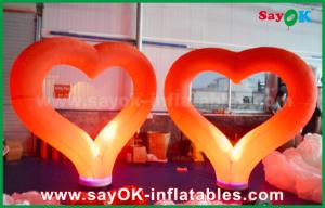 Wholesale Romantic Red Nylon Inflatable Lighting Decoration Heart Shape For Wedding from china suppliers