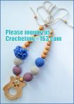 Baby sling necklace, baby bracelet, crochet bracelet, teething bracelet, crochet