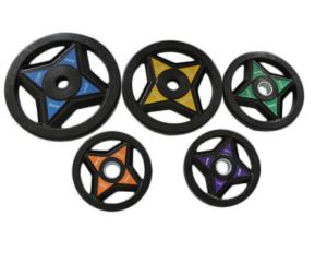 Wholesale 4-grips rubber weight plates, grip weight disc plates, tri grip weight plates 20kg from china suppliers