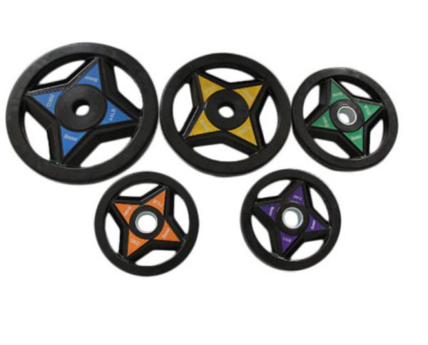 4-grips rubber weight plates, grip weight disc plates, tri grip weight plates