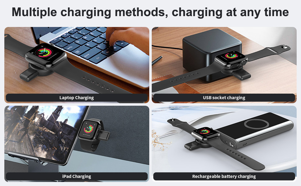 Dual Compatibility Charging Apple Watch And Samsung Charger 2.5W 1A Output 2.5 Hours Full Charge