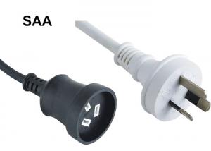 Wholesale Australia Waterproof Appliance Electrical Cord , 3 Prong Printer Power Cord SAA Approval from china suppliers