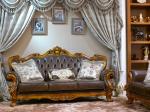 Single CE Genuine Synthetic Leather Antique Style Loveseat Livingroom Furniture