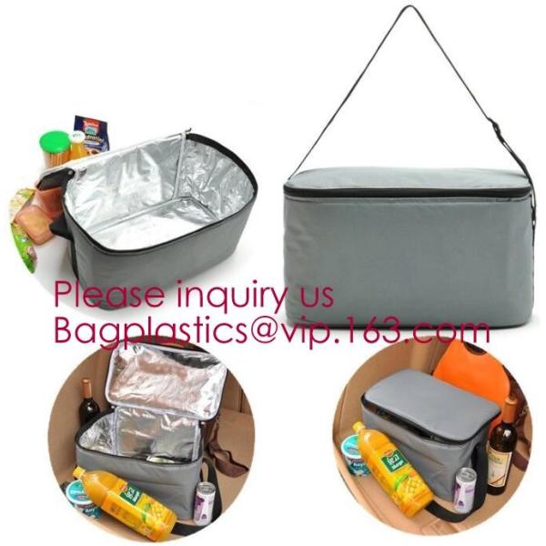Outdoor square aluminum foil food thermal freezer cooler lunch insulation bag,Foil Cooler Bag Thermal Bag for Fruit Choc