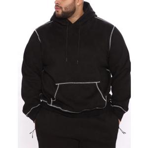 Wholesale Autumn Windproof Pullover Hoodie Unisex Plain Hoodies Contrast Stitching Top from china suppliers