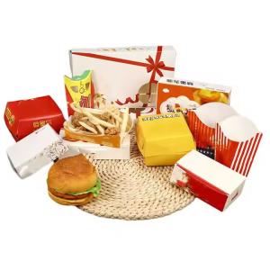 Wholesale Low Price Custom Logo Biodegradable Kraft Cardboard Boxes for Fries Burger Chicken from china suppliers