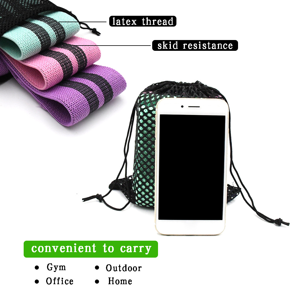 Ultra Stretchable TPE Heavy Fabric Resistance Bands Pink 25in