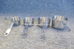 Professional non magnetic stainless steel measuring cups and spoons set round
