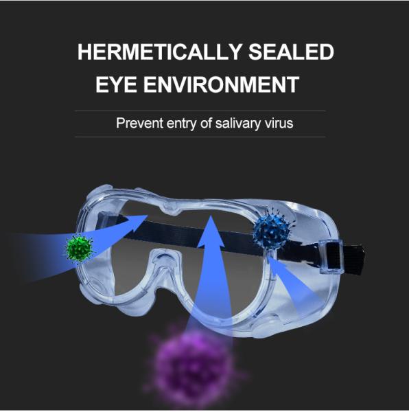 Quality Indirectly Vented Safety Goggles Anti Fog Splash Impact Resistant Sight Guard for sale