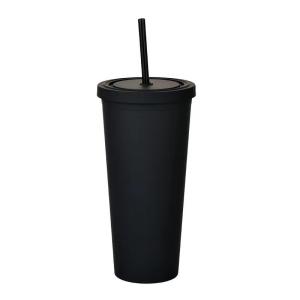Wholesale Lightweight Candy Color Skinny 22 Oz Plastic Tumbler Clear Double Wall Acrylic Tumblers With Straw 450/700ml Large Capacity Leak Proof Design from china suppliers