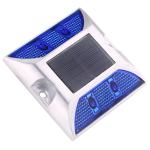 Aluminum 1.2V 600MAH Solar Road Stud Light , Blue Reflective Road Markers