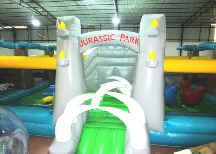 Attractive Dinosaur World Big Jumpy House , Outdoor Jurassic Park Kids Bounce House