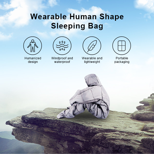 70.9" Large Humanoid Outdoor Camping Sleeping Bags Wearable Sleeping Bag Single Person
