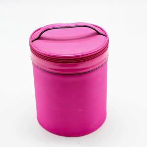 Wholesale OEM Double Zipper Cosmetic Bag BSCI Personalized Leather Makeup Bag from china suppliers