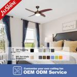 Decorative 4 MDF Blades Retro Style Ceiling Fan 48 Inches 220V Led