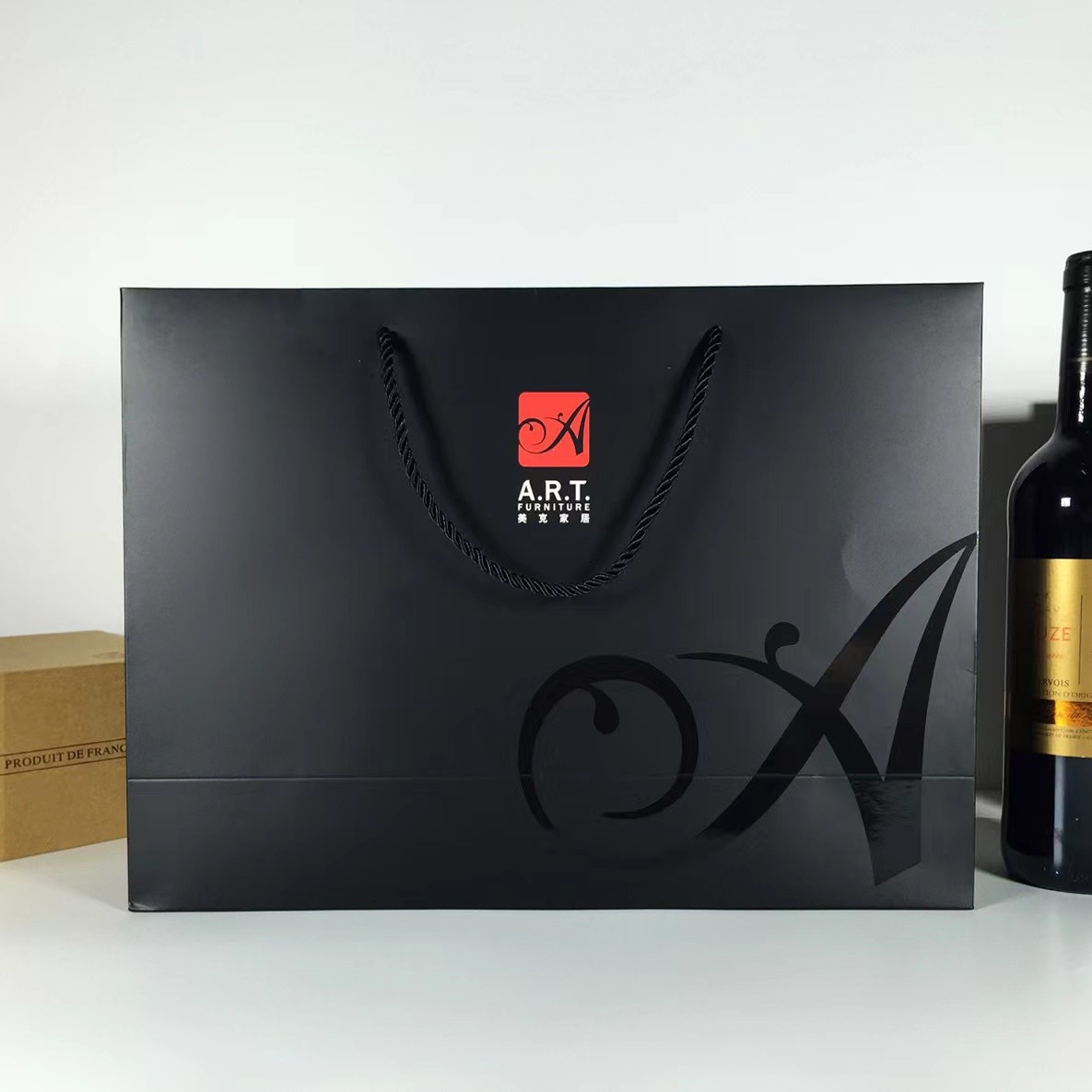 Ribbon Handle Apparel Paper Bag