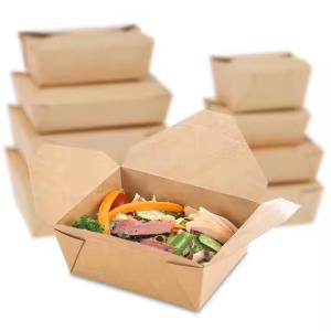 Wholesale Customized Eco- friendly and recyclable takeaway food box disposable fast food packaging box from china suppliers