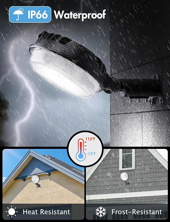 IP65 Black Outdoor Barn Light 120LM/W Modern Barn Lights 3000K 4000K 5000K