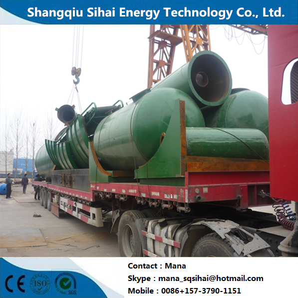 30TPD Waste Engine Oil Refining to Diesel Distillation Equipment in 150 Square Meters