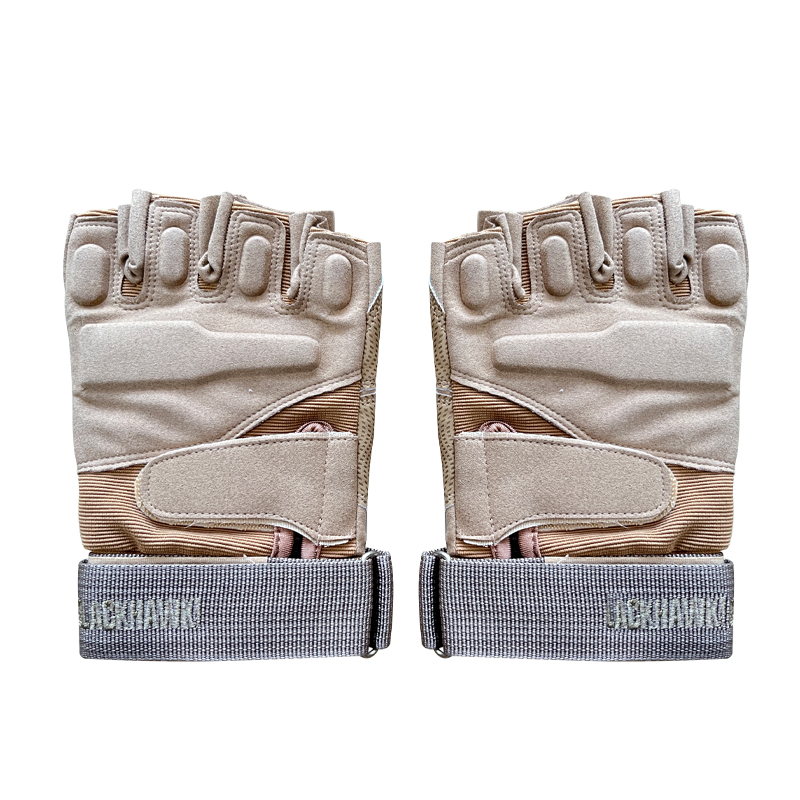 Unisex Khaki Half-Finger Hand Protection for Outdoor Activities Superior Performance