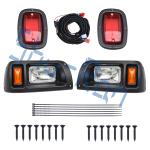 Golf Cart Halogen Headlight And LED Red Taillight Kit Compatible With Club Car