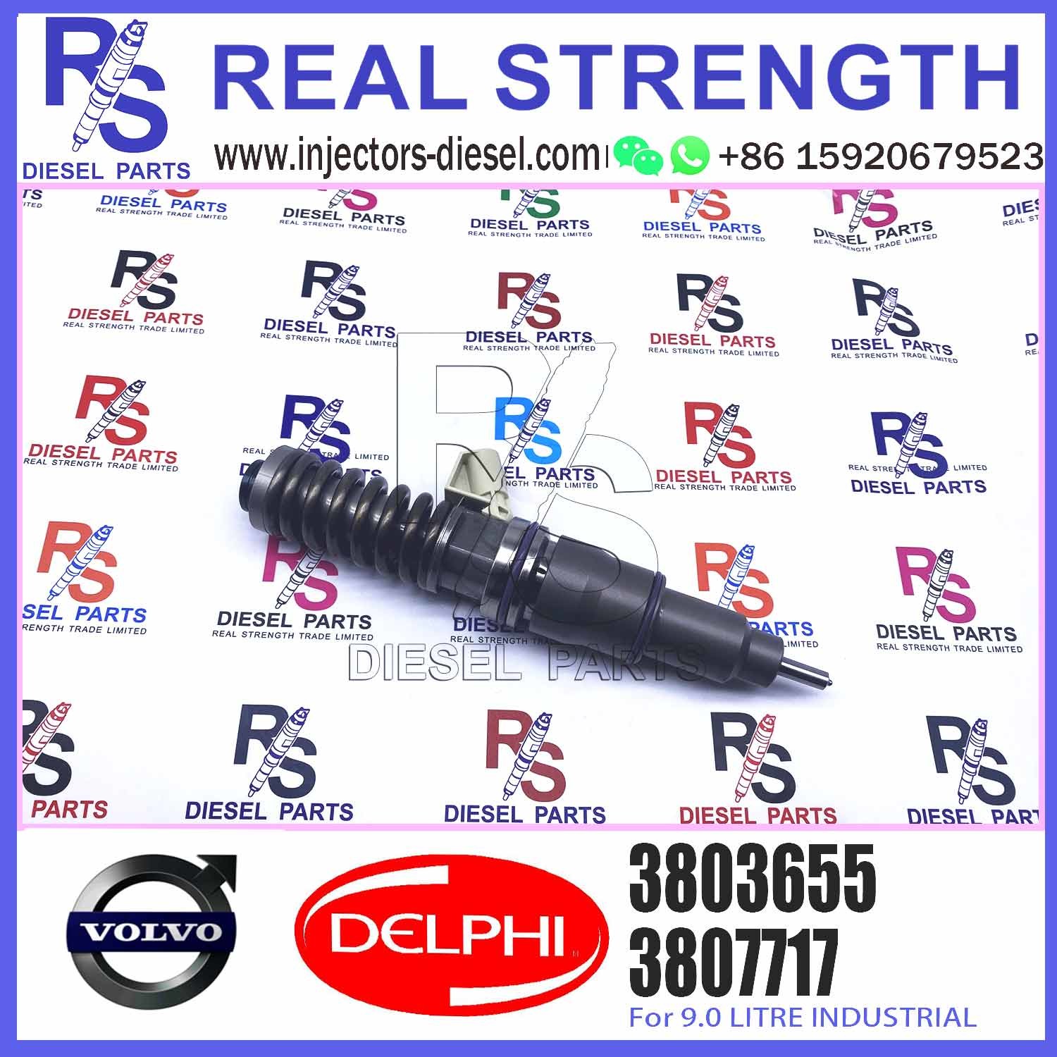 3801440 HRE398 21586296 3803655 03587147 BEBE4C06001 BEBE4C16001 Original Diesel Fuel Injector for V-O-L-V Penta D9 Engine