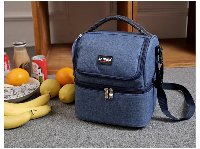 L20*D17cm 400D Oxford Insulated Lunch Cooler Bags
