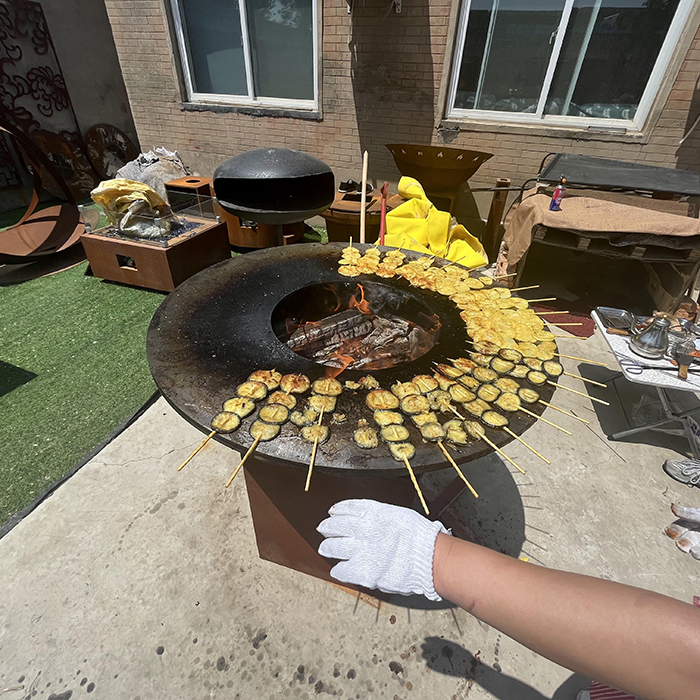 corten steel bbq grill 