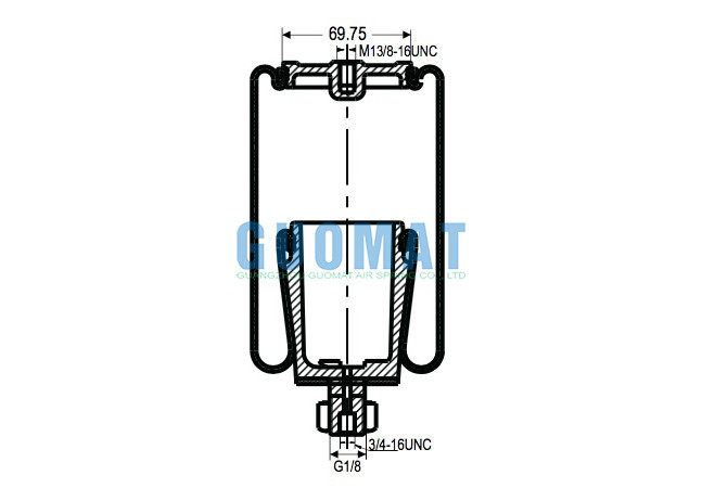 Sleeve Cabin Air Spring Kenworth Trucks Cab Air Shock Absorber W02-358-7036 / SZ29-Y036
