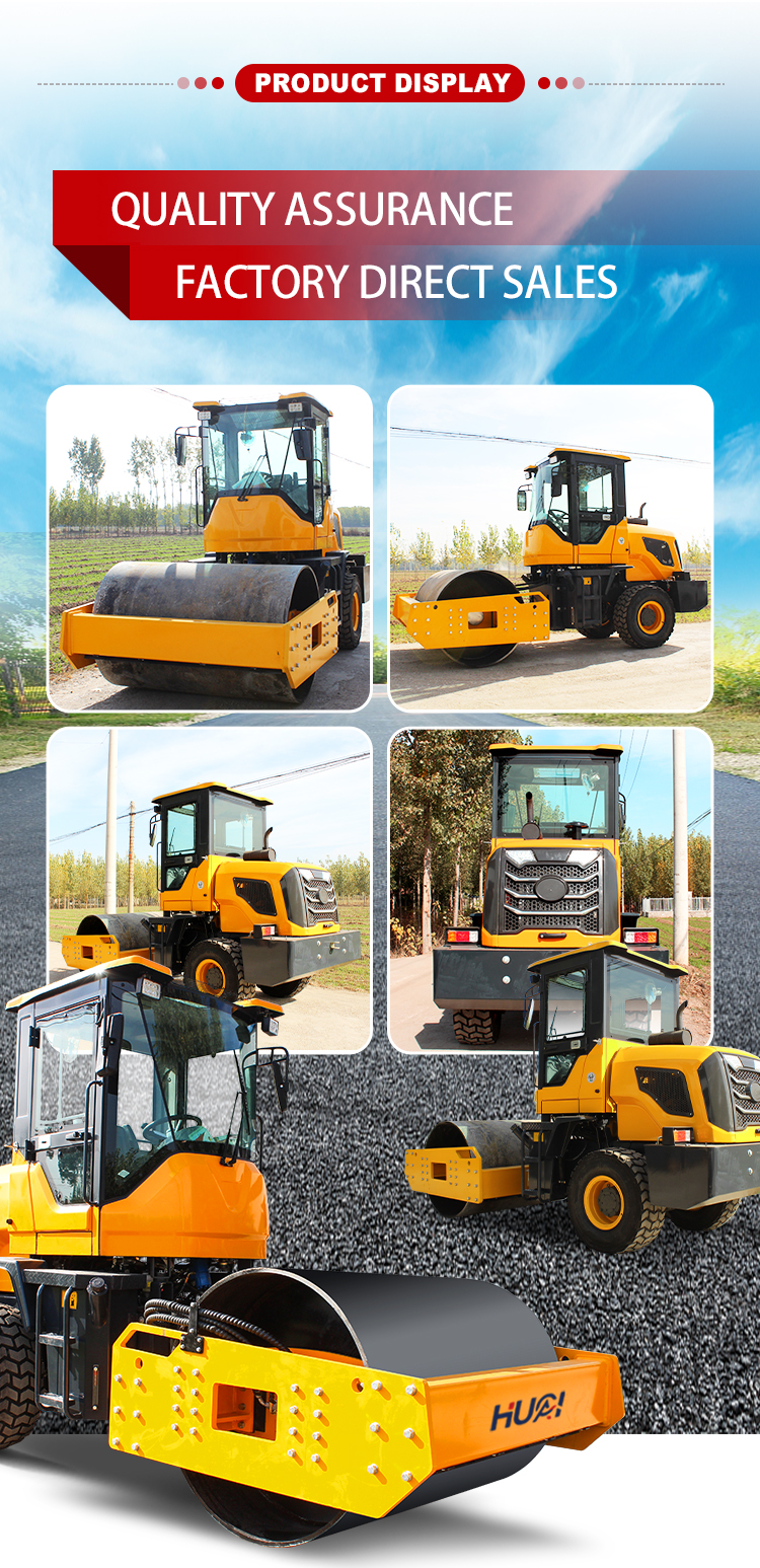 4450*1680*2750mm Mini Road Roller Compactor with Hydraulic Control ISO Certificate