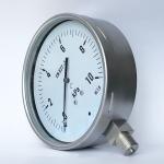 SUS 304 Capsule Pressure Gauge SS 316 10 KPa Bellows Manometer Bottom Mount