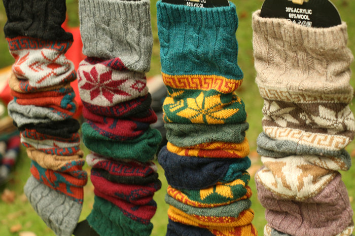 socks,leg warmers loose socks wool blend button down pierced decoration boot socks fashion
