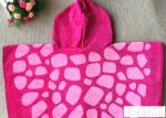 Easy Clean Customized Hooded Beach Towels Pink For Birthday / Holiday