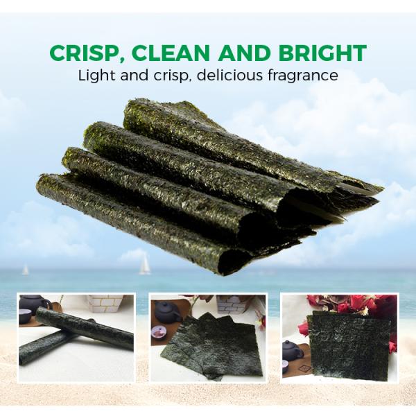 50 Sheets Sushi Seaweed Sushi Rice and Vegetable Roll Seaweed Steamed Rice Hand Roll Sushi Nori Seaweed