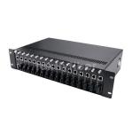 2U 19 Inch Fiber Optic Card Type Media Converter 16 Slots Rack Mount Chassis