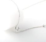 Fashion Jewelry Stainless Steel Bird Shaped Women Necklace Silver color Chain