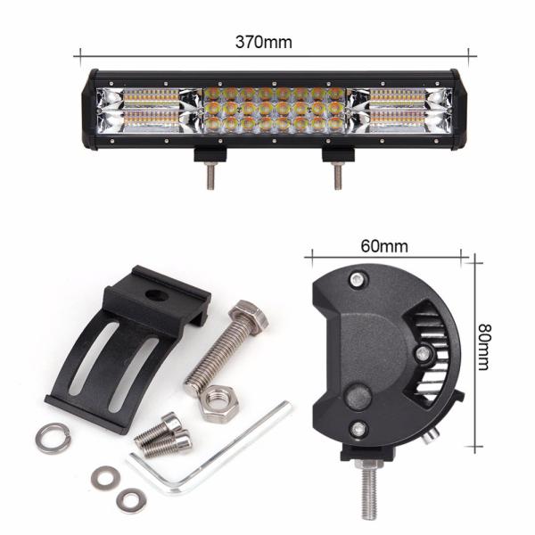 216W 15 Inch Amber Tri - Row Vehicle Led Strobe Lights 6063 Aluminum Alloy