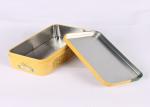Silver Empty Rectangle Printed Tin Boxes 0.23mm Steel Metal Tinplate Food