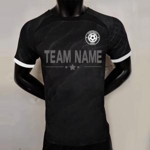 Wholesale Twill/Plain Pattern Retro Soccer Jersey Black Thailand Quality Football Shirts from china suppliers