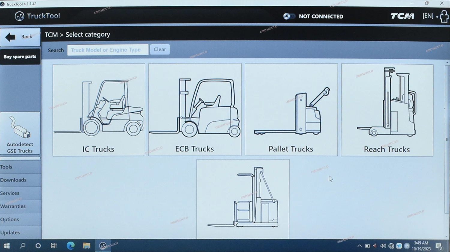 CF53 laptop TruckTool Universal Forklift Diagnostic Tool Suitable For Mitsubishi, ET, TCM, UNICARRIERS, ROCLA, NICHIYU