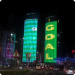 DC24V 50mm RGBW LED Point Light Amusement Hotels Buildings