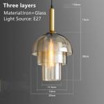 Industrial Style Restaurant Glass Pendant Lamp Vintage Art Champagne Glass
