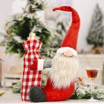 Holiday Home Decor Christmas Santa Claus Wine Bottle Cover Holiday Home Decor