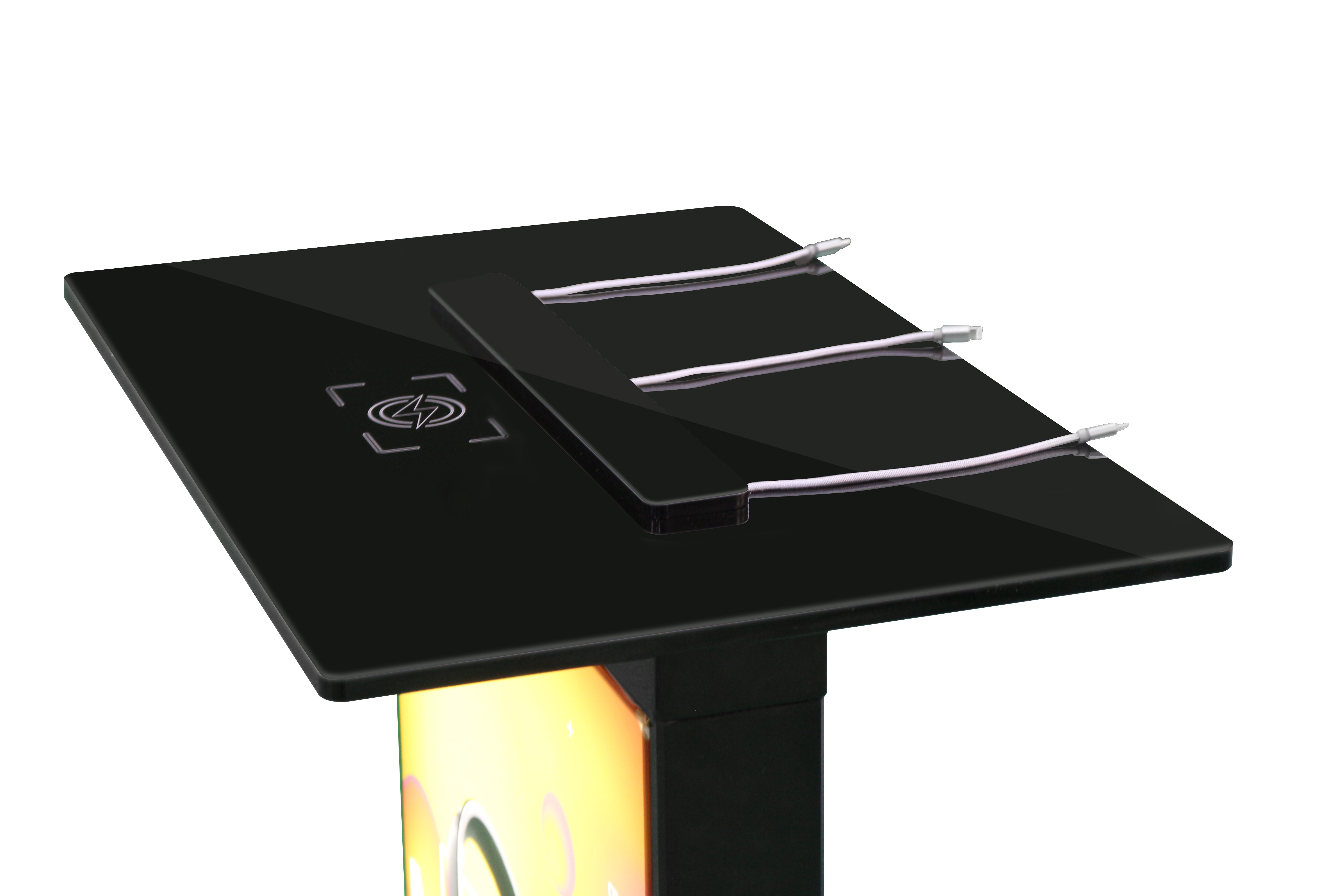 Aluminum Commercial Phone Charging Station With Advertising Displays / Public Cell Phone Charger